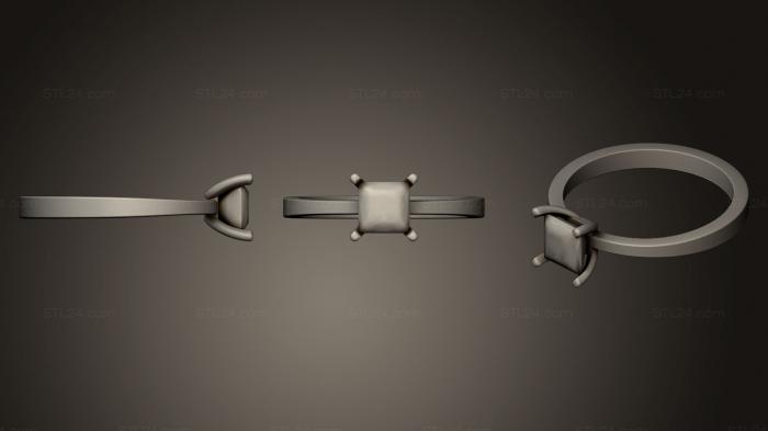 Ювелирные перстни и кольца (Кольцо 58, JVLRP_0160) 3D модель для ЧПУ станка